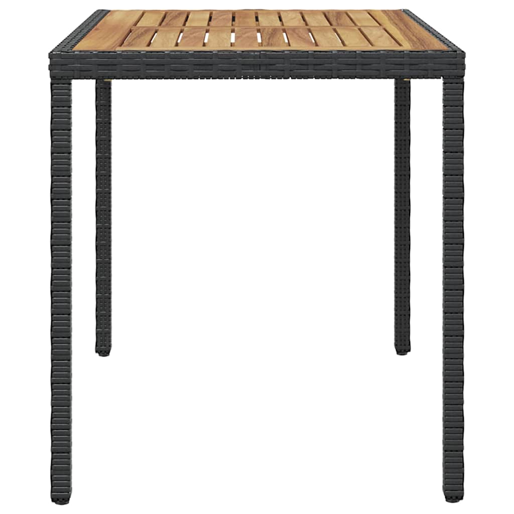 Gartentisch Schwarz und Braun 123x60x74 cm Massivholz Akazie