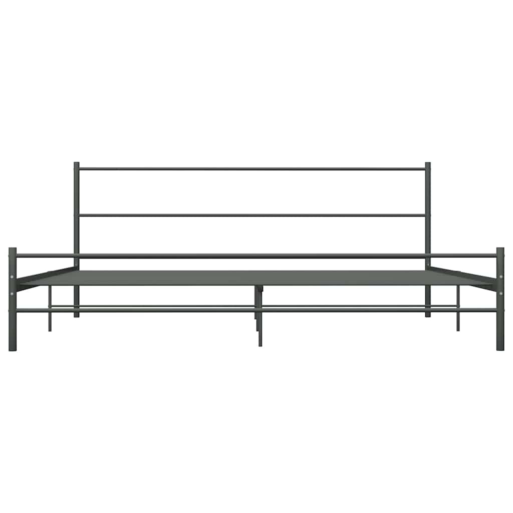 Bettgestell Grau Metall 180×200 cm