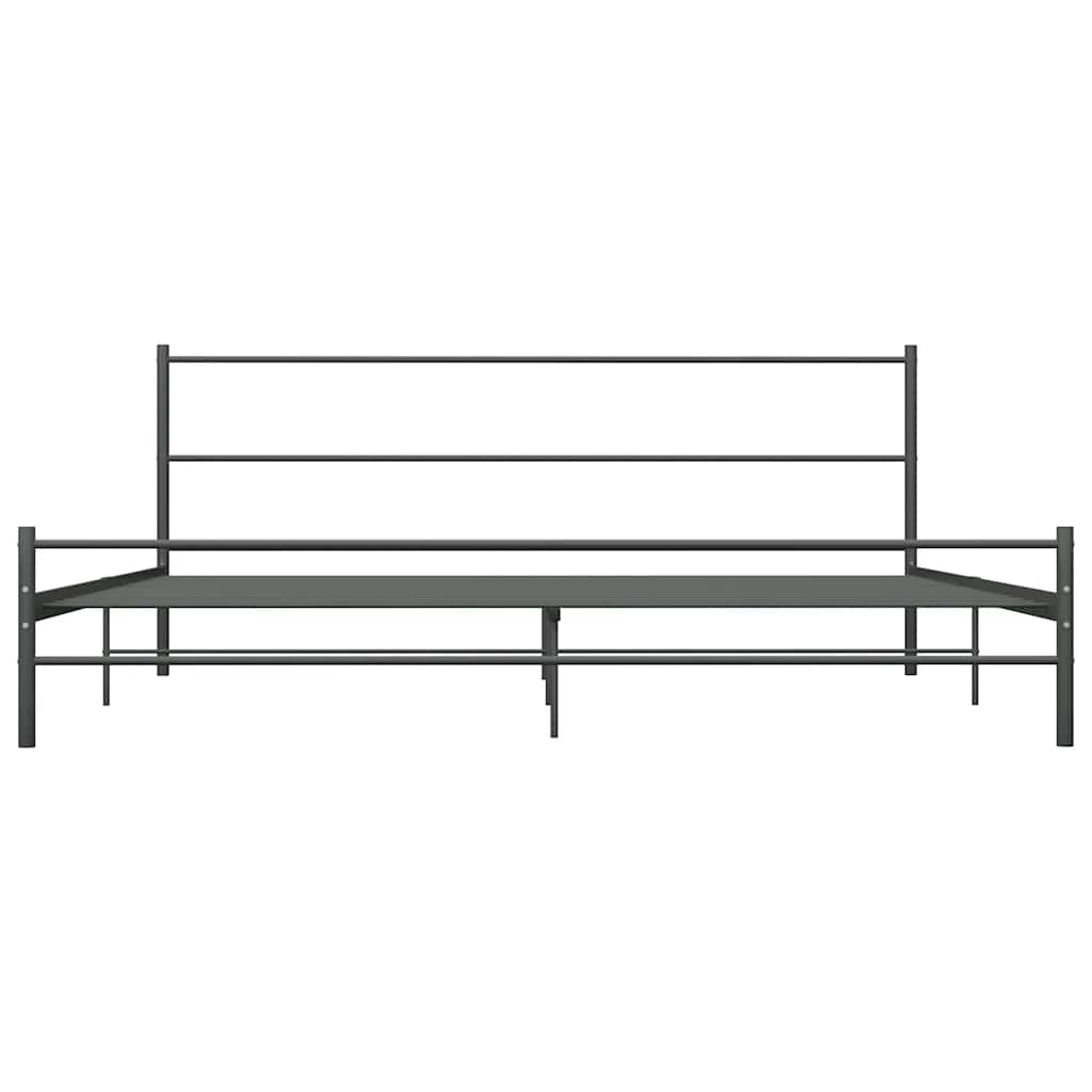 Bettgestell Grau Metall 180×200 cm