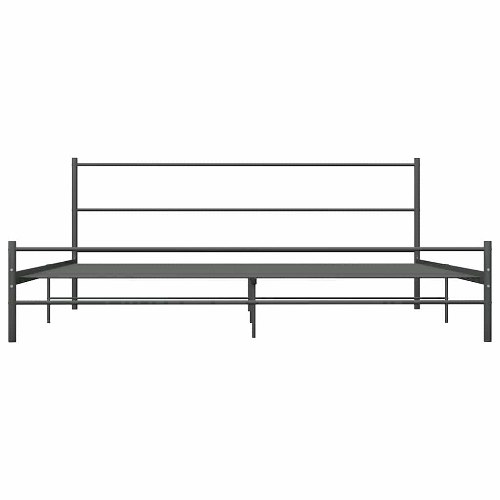 Bettgestell Grau Metall 180×200 cm