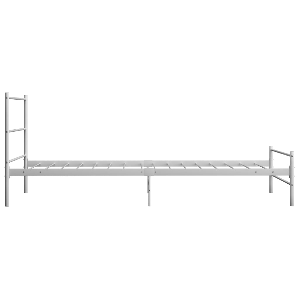 Bett Weiß Metall 90x200 cm