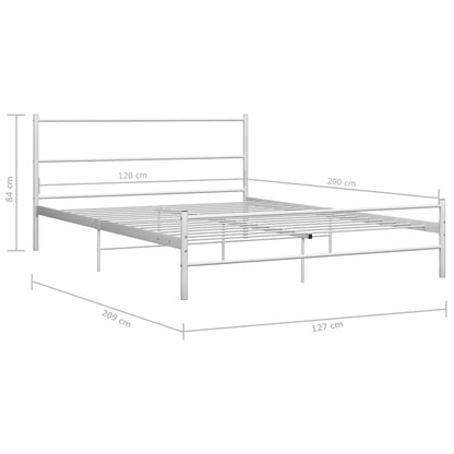 Bettgestell Weiß Metall 120x200 cm