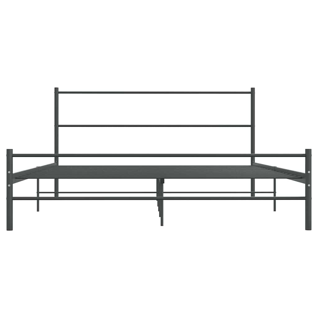 Bettgestell ohne Matratze Grau Metall 140×200 cm