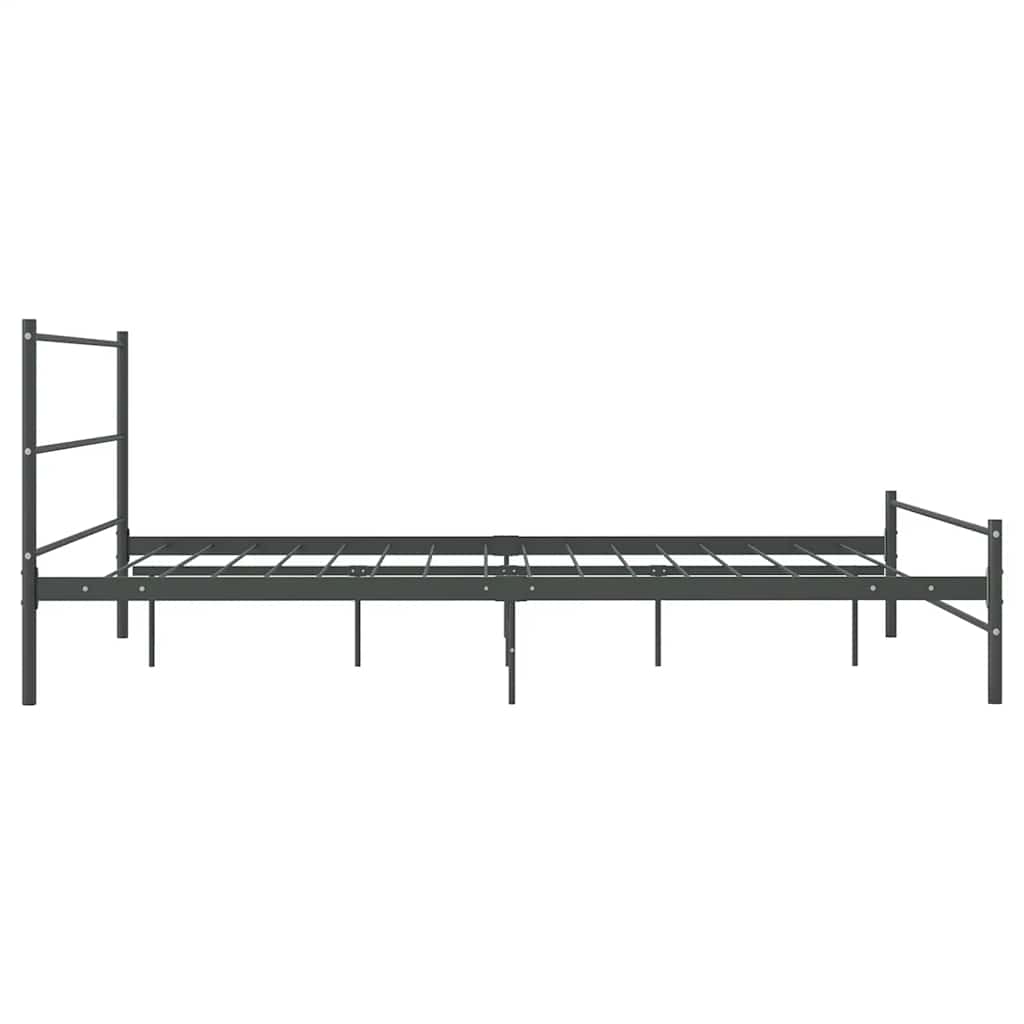 Bettgestell ohne Matratze Grau Metall 140×200 cm