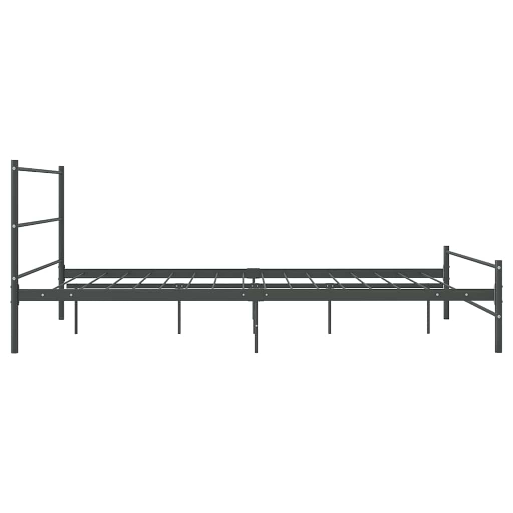 Bettgestell ohne Matratze Grau Metall 140×200 cm