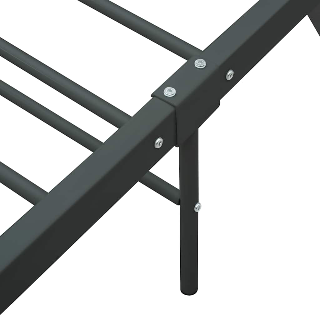 Bettgestell ohne Matratze Grau Metall 140×200 cm