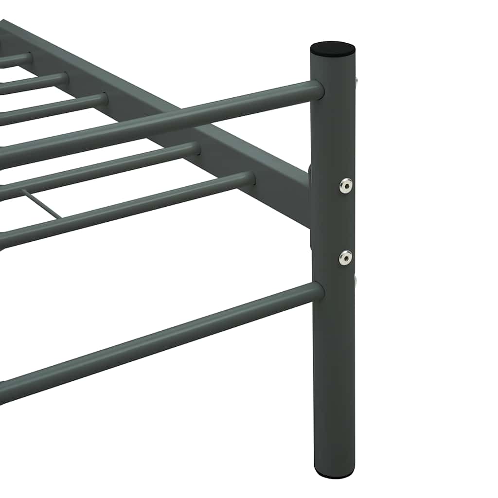 Bettgestell ohne Matratze Grau Metall 140×200 cm