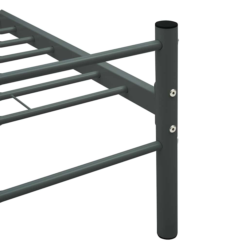 Bettgestell ohne Matratze Grau Metall 140×200 cm