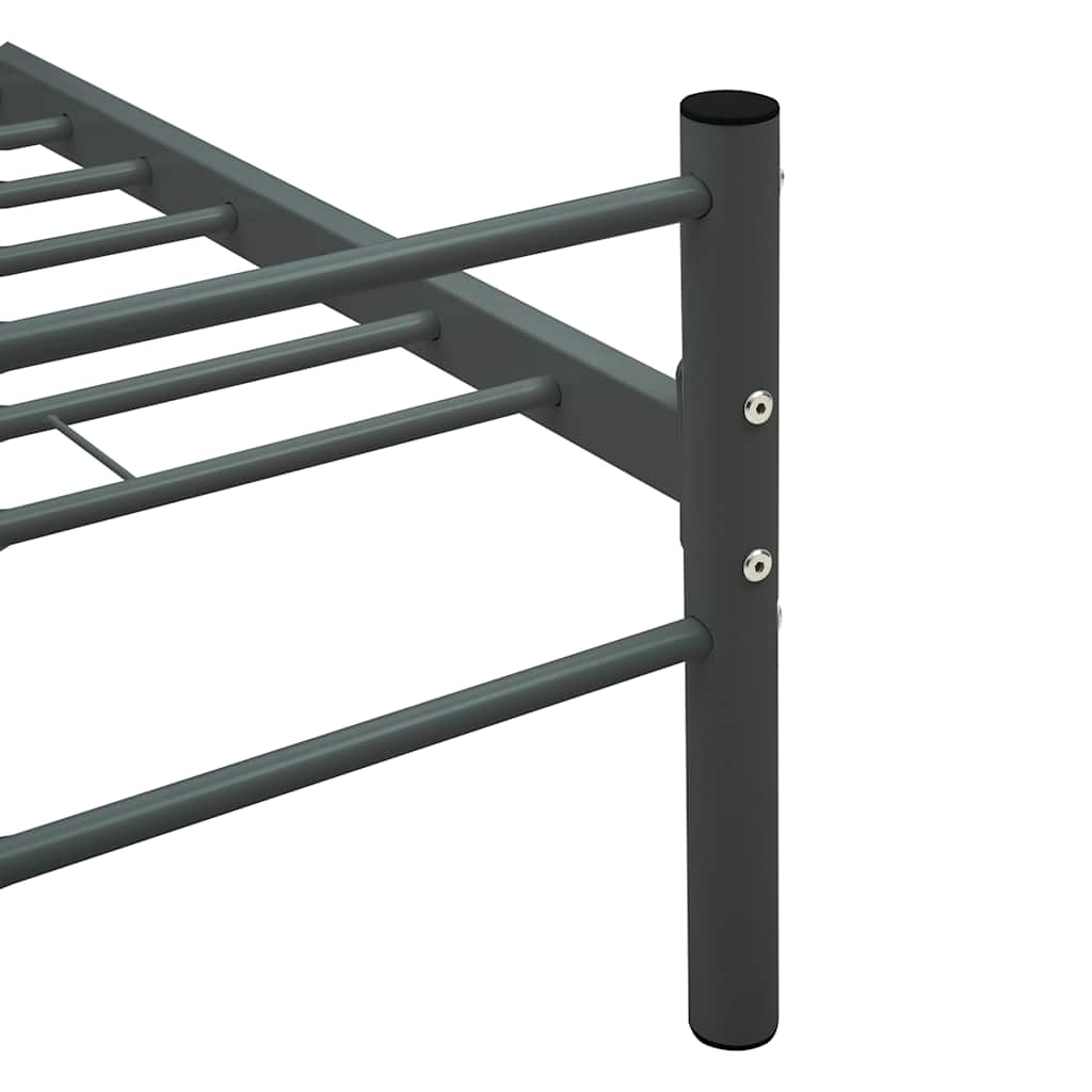 Bettgestell ohne Matratze Grau Metall 140×200 cm