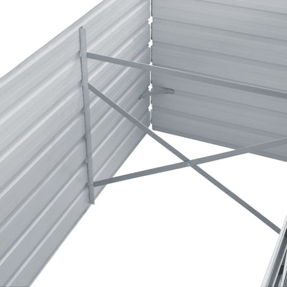 Hochbeet 160 x 80 x 45 cm Verzinkter Stahl Grau