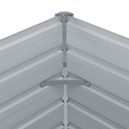 Hochbeet 160 x 80 x 45 cm Verzinkter Stahl Grau