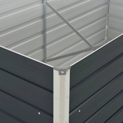 Hochbeet 160 x 80 x 45 cm Verzinkter Stahl Anthrazit