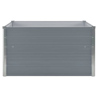 Hochbeet 100 x 100 x 45 cm Verzinkter Stahl Grau