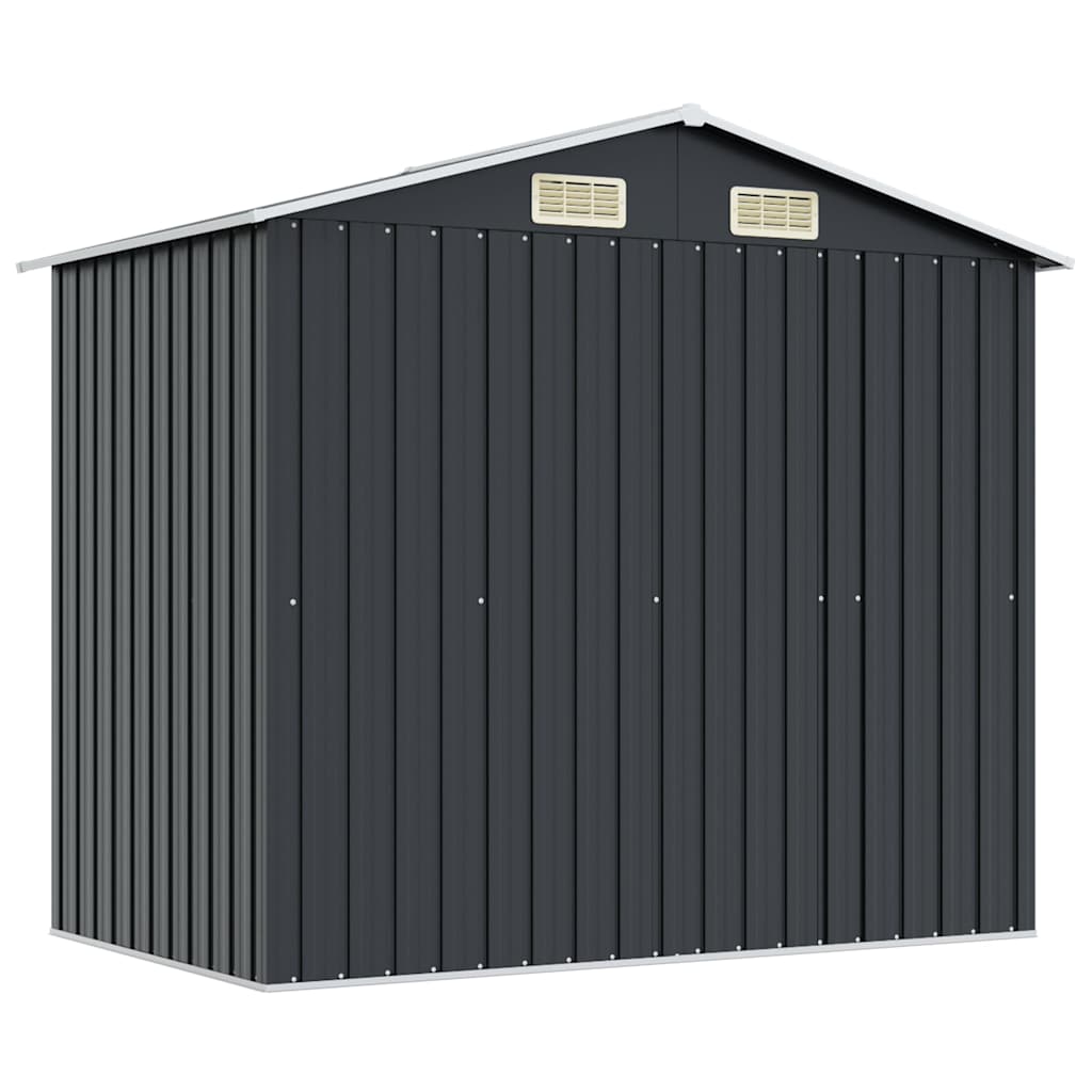 Gartenschuppen Anthrazit Stahl 204 x 132 x 186 cm
