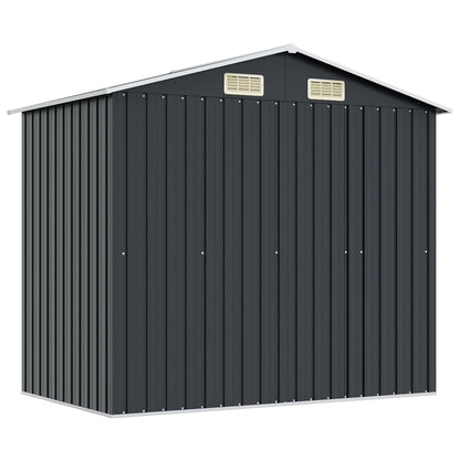 Gartenschuppen Anthrazit Stahl 204 x 132 x 186 cm