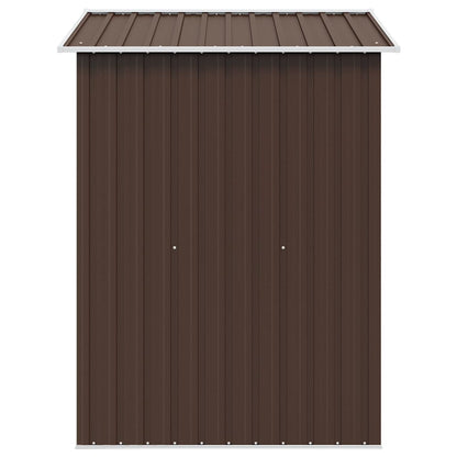 Geräteschuppen Braun 204x132x186 cm Stahl