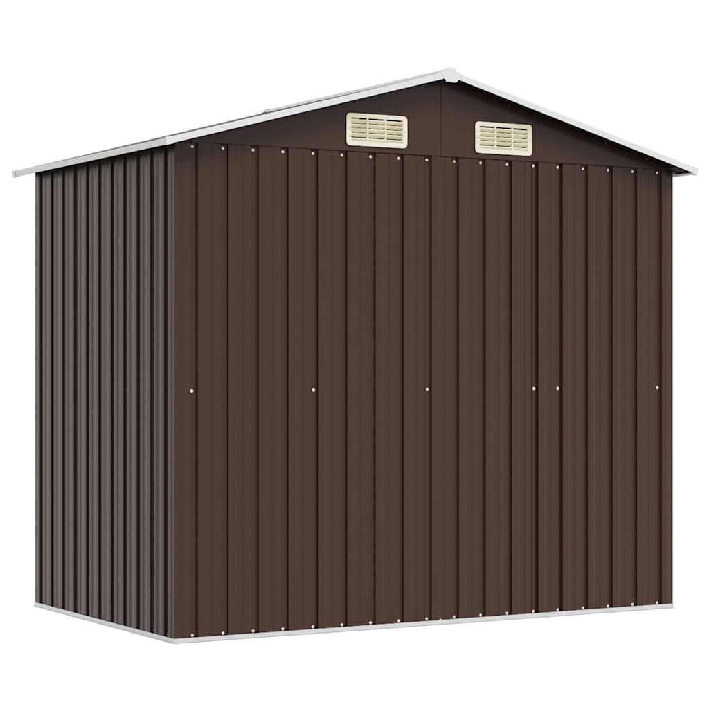 Geräteschuppen Braun 204x132x186 cm Stahl