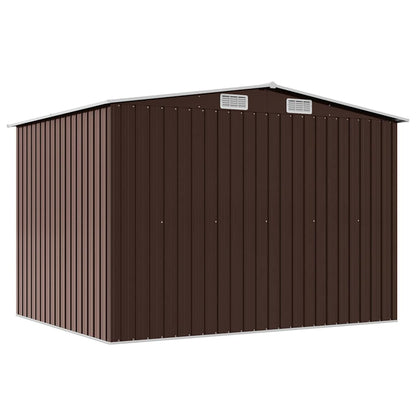 Geräteschuppen Braun 257x205x178 cm Stahl