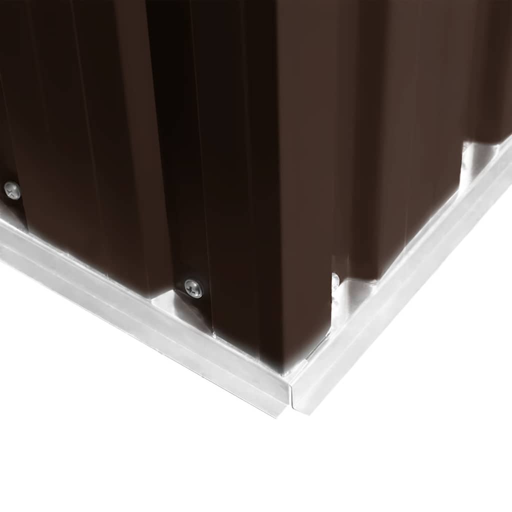 Geräteschuppen Braun 257x205x178 cm Stahl