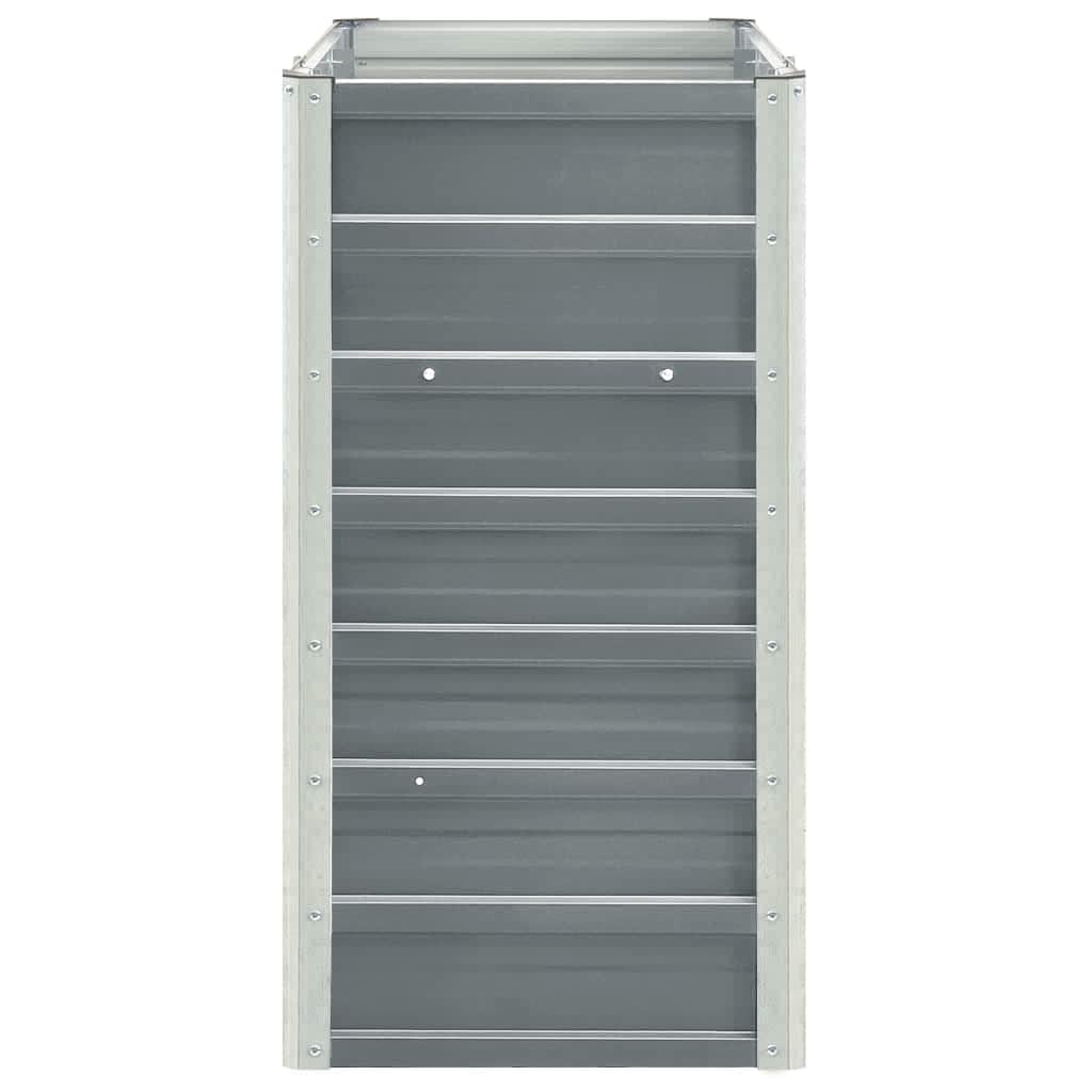 Raised bed galvanized steel 240x40x77 cm gray