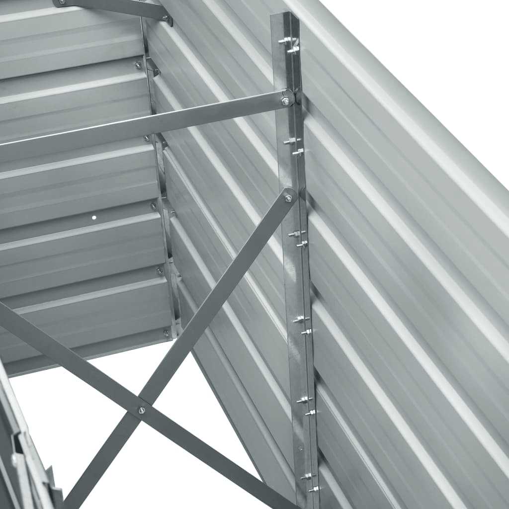 Raised bed galvanized steel 240x40x77 cm gray
