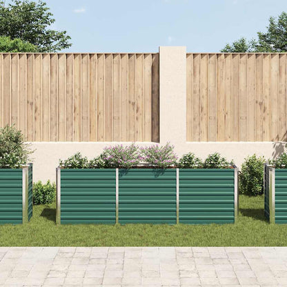 Garten-Hochbeet Verzinkter Stahl 240×40×77 cm Grün