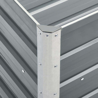 Garten-Hochbeet Verzinkter Stahl 240×40×45 cm Grau