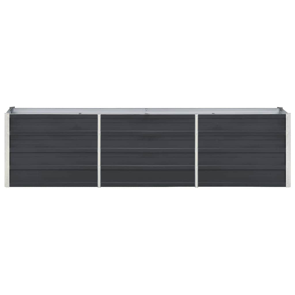 Garten-Hochbeet Verzinkter Stahl 240×40×45 cm Anthrazit