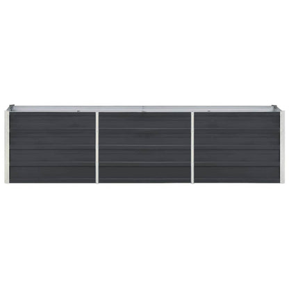 Garten-Hochbeet Verzinkter Stahl 240×40×45 cm Anthrazit