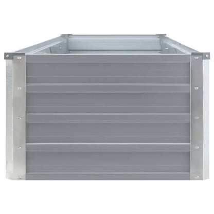 Garten-Hochbeet Verzinkter Stahl 320×40×45 cm Grau