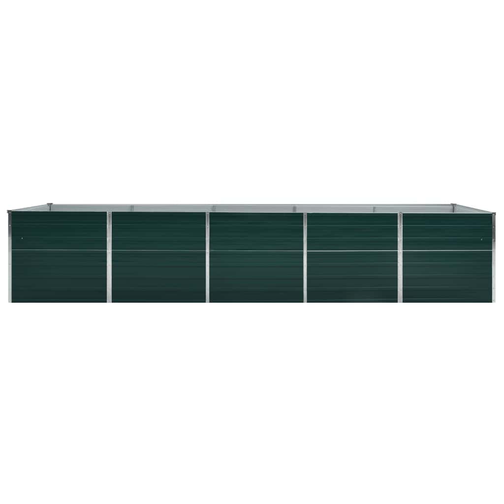 Garten-Hochbeet Verzinkter Stahl 400×80×77 cm Grün
