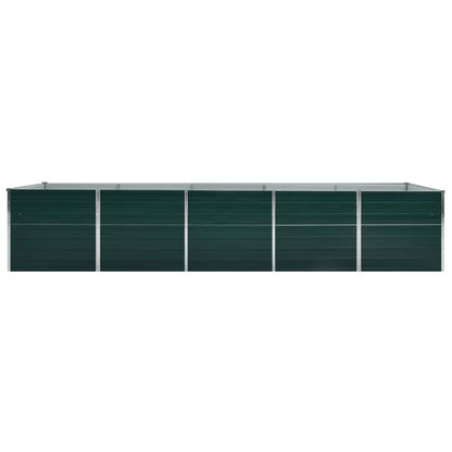 Garten-Hochbeet Verzinkter Stahl 400×80×77 cm Grün