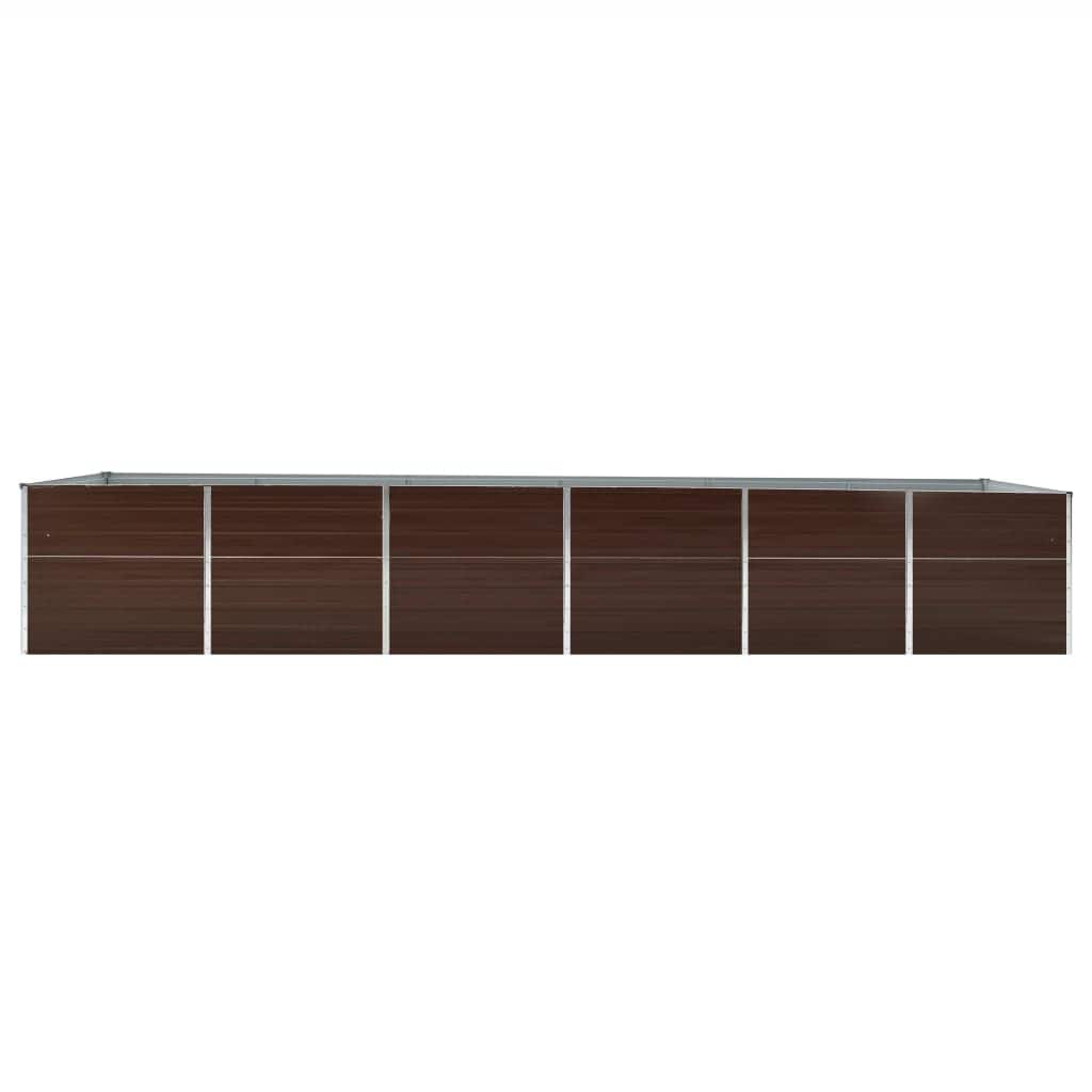 Garten-Hochbeet Verzinkter Stahl 480x80x77 cm Braun