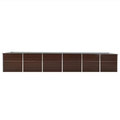 Garten-Hochbeet Verzinkter Stahl 480x80x77 cm Braun