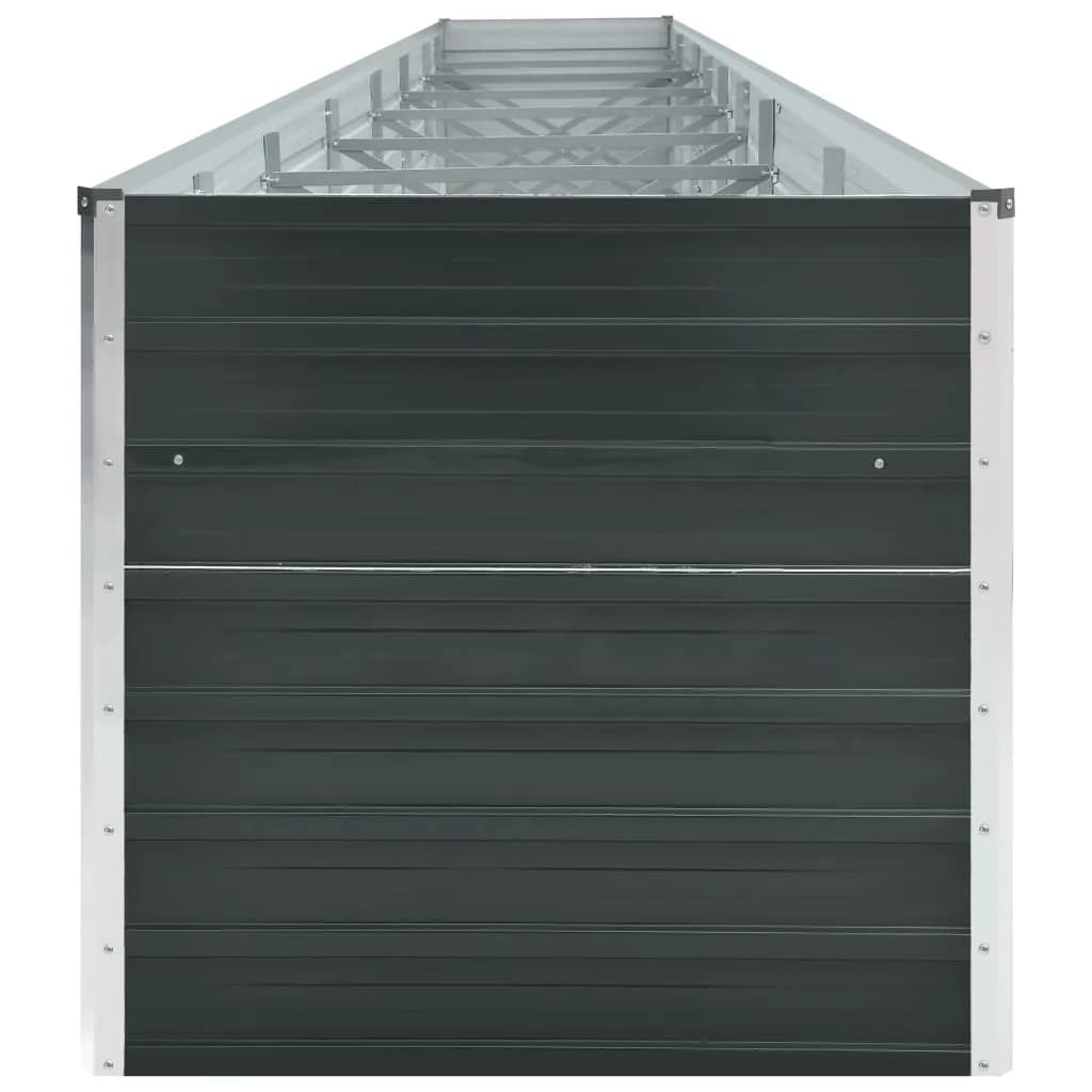 Garten-Hochbeet Verzinkter Stahl 600x80x77 cm Anthrazit