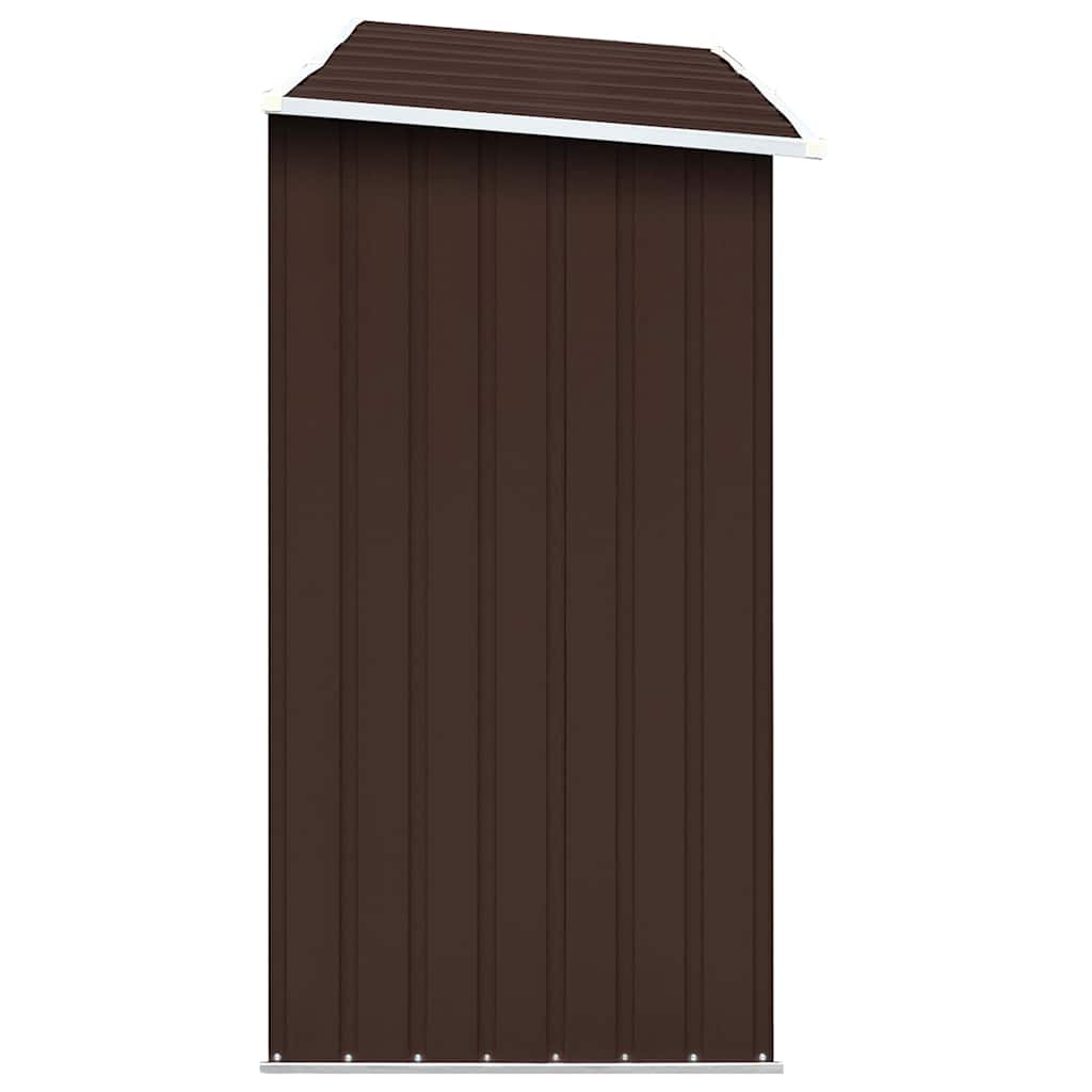 Brennholzlager Verzinkter Stahl 330x84x152 cm Braun