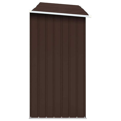 Brennholzlager Verzinkter Stahl 330x84x152 cm Braun