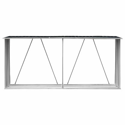 Brennholzlager Verzinkter Stahl 330x84x152 cm Anthrazit