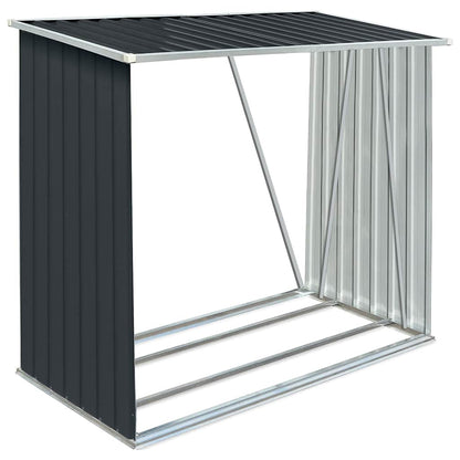 Brennholzlager Verzinkter Stahl 163 x 83 x 154 cm Anthrazit
