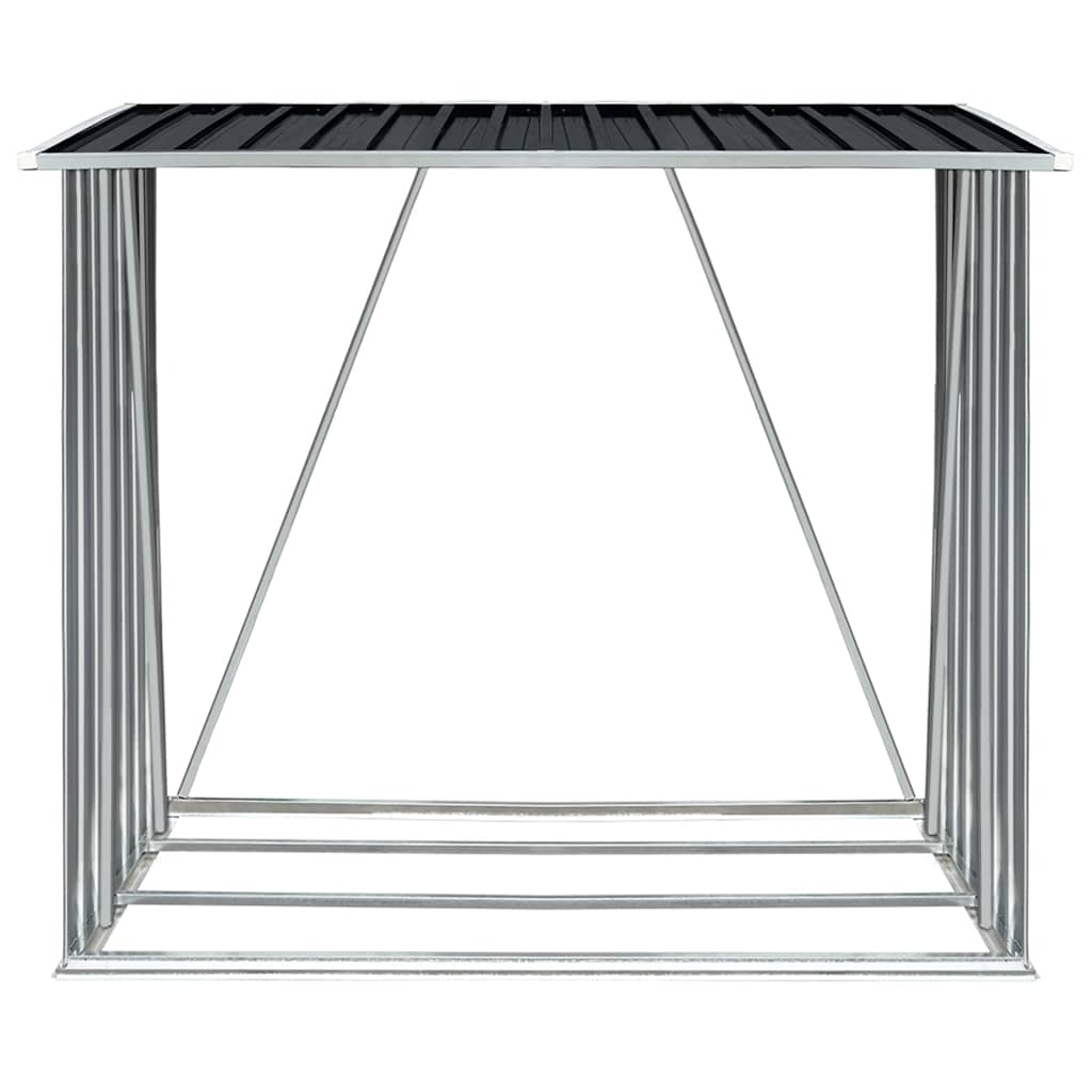 Brennholzlager Verzinkter Stahl 163 x 83 x 154 cm Anthrazit