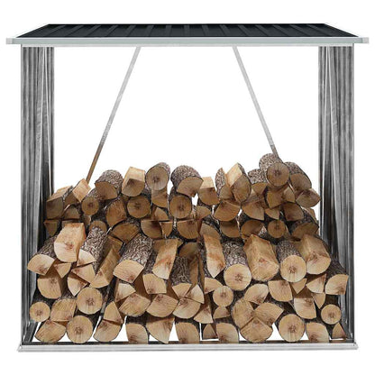 Brennholzlager Verzinkter Stahl 163 x 83 x 154 cm Anthrazit