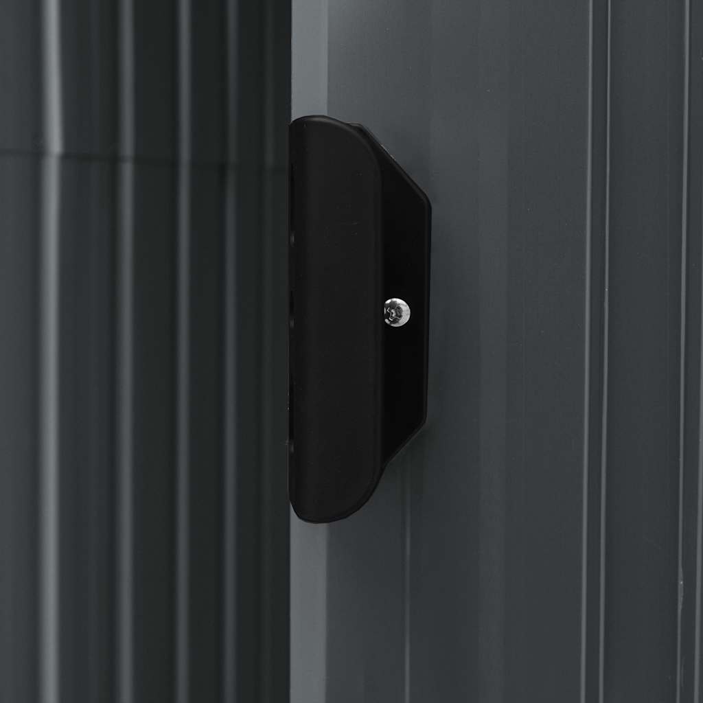 Gartenhaus mit Regal Anthrazit 205x130x183 cm Eisen