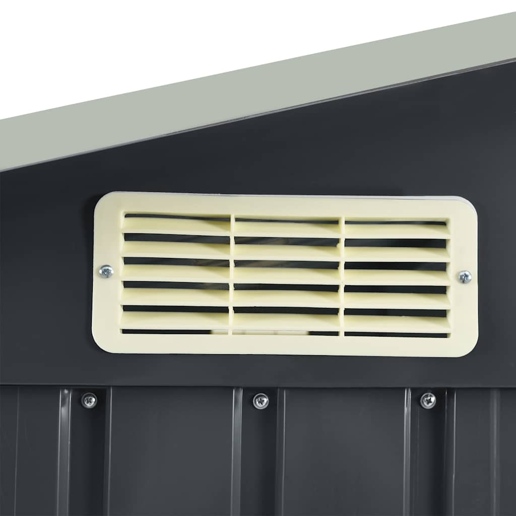 Gartenhaus mit Regal Anthrazit 205x130x183 cm Eisen