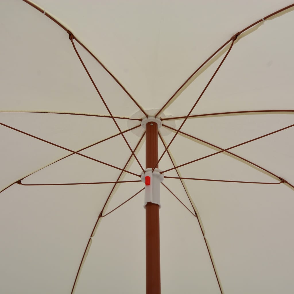 Sonnenschirm mit Stahl-Mast 180 cm Sandweiß