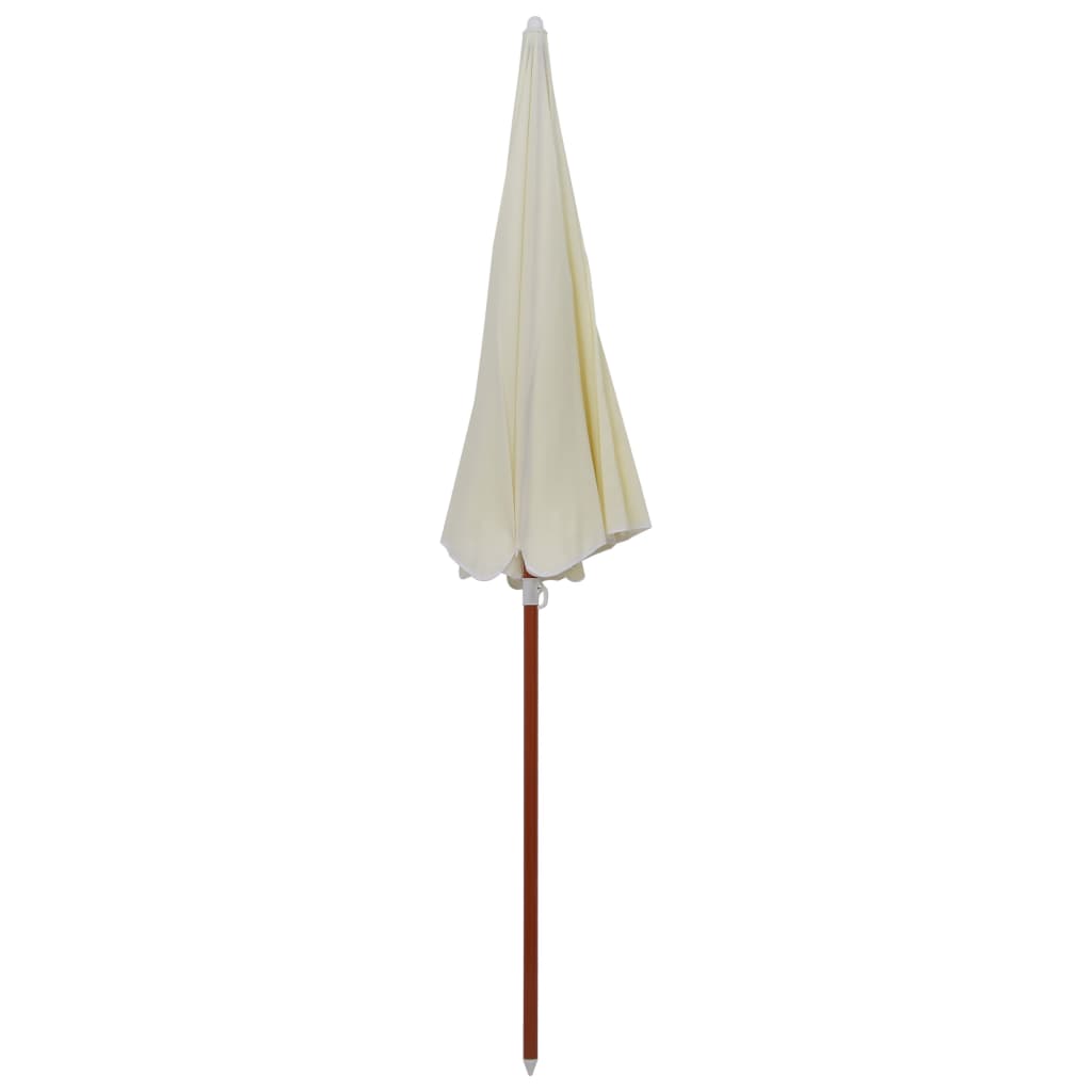 Sonnenschirm mit Stahl-Mast 240 cm Sandweiß