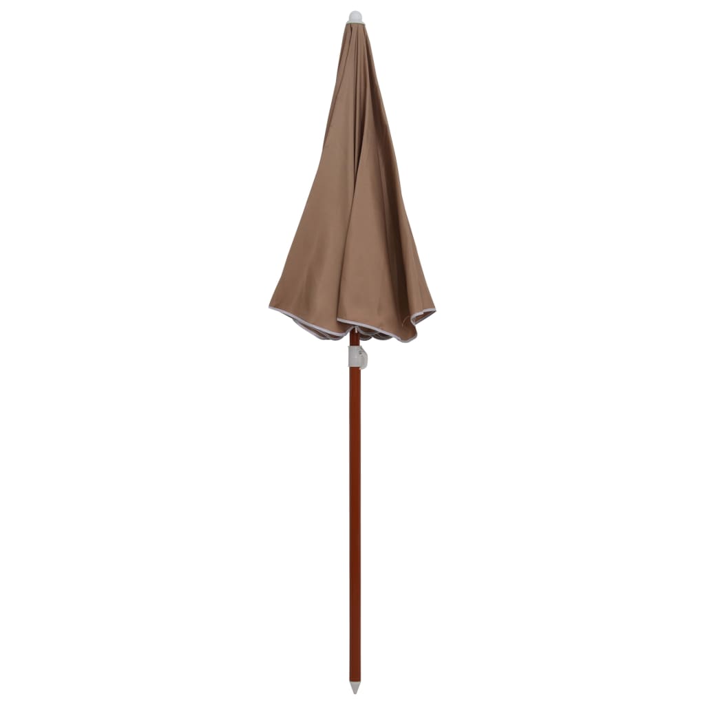 Parasol avec mât en acier 180 cm taupe