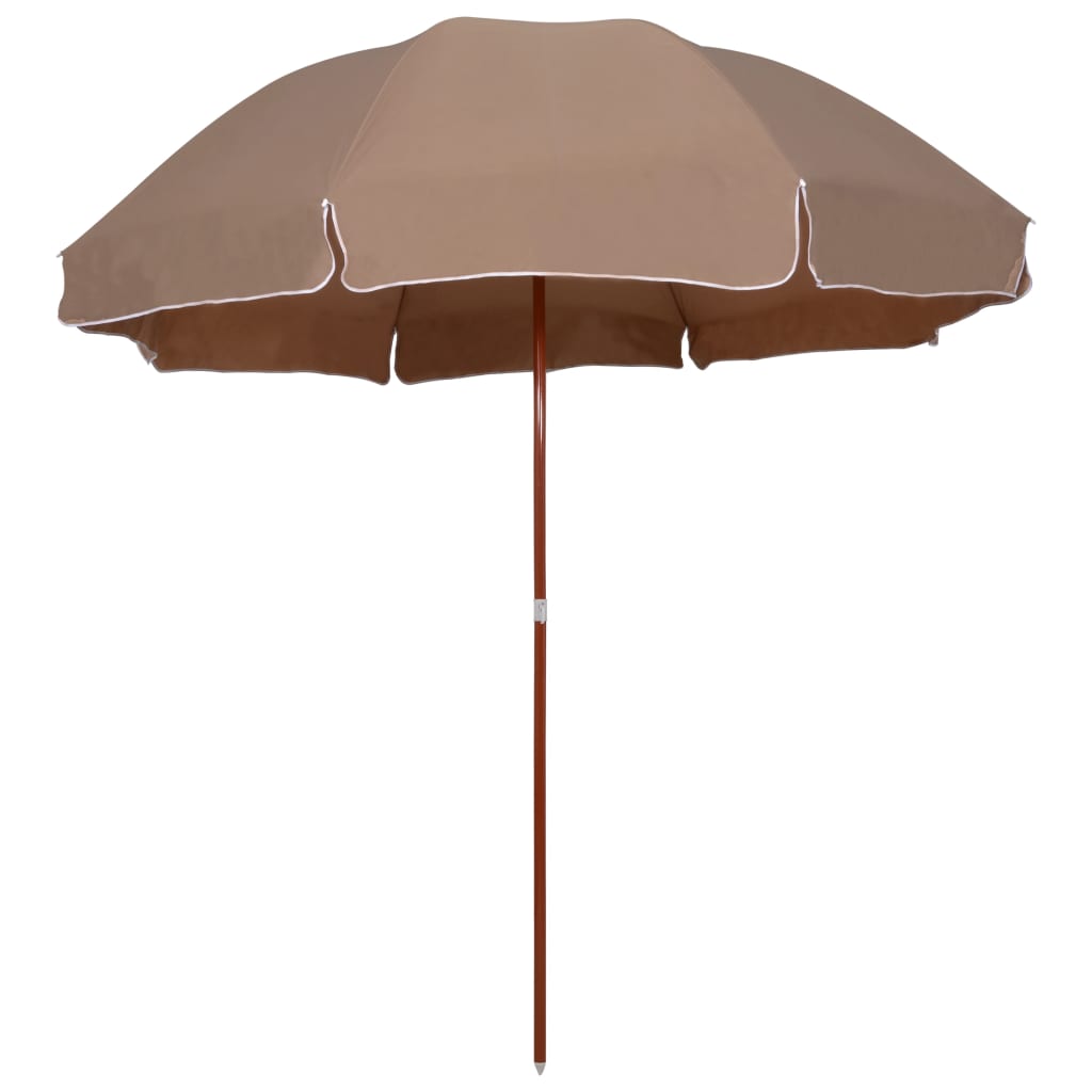 Sonnenschirm mit Stahl-Mast 300 cm Taupe
