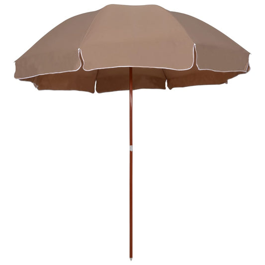Sonnenschirm mit Stahl-Mast 300 cm Taupe