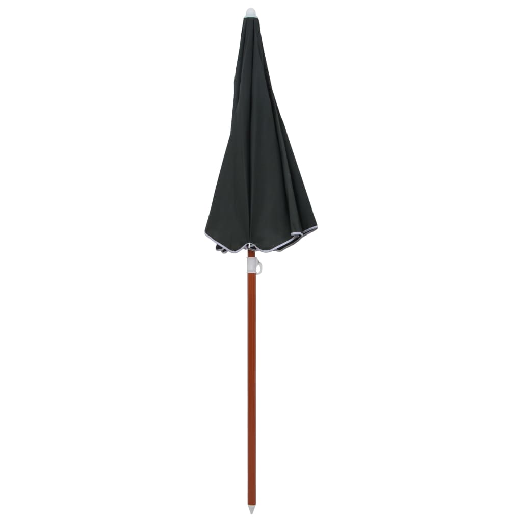 Parasol avec mât en acier 180 cm anthracite