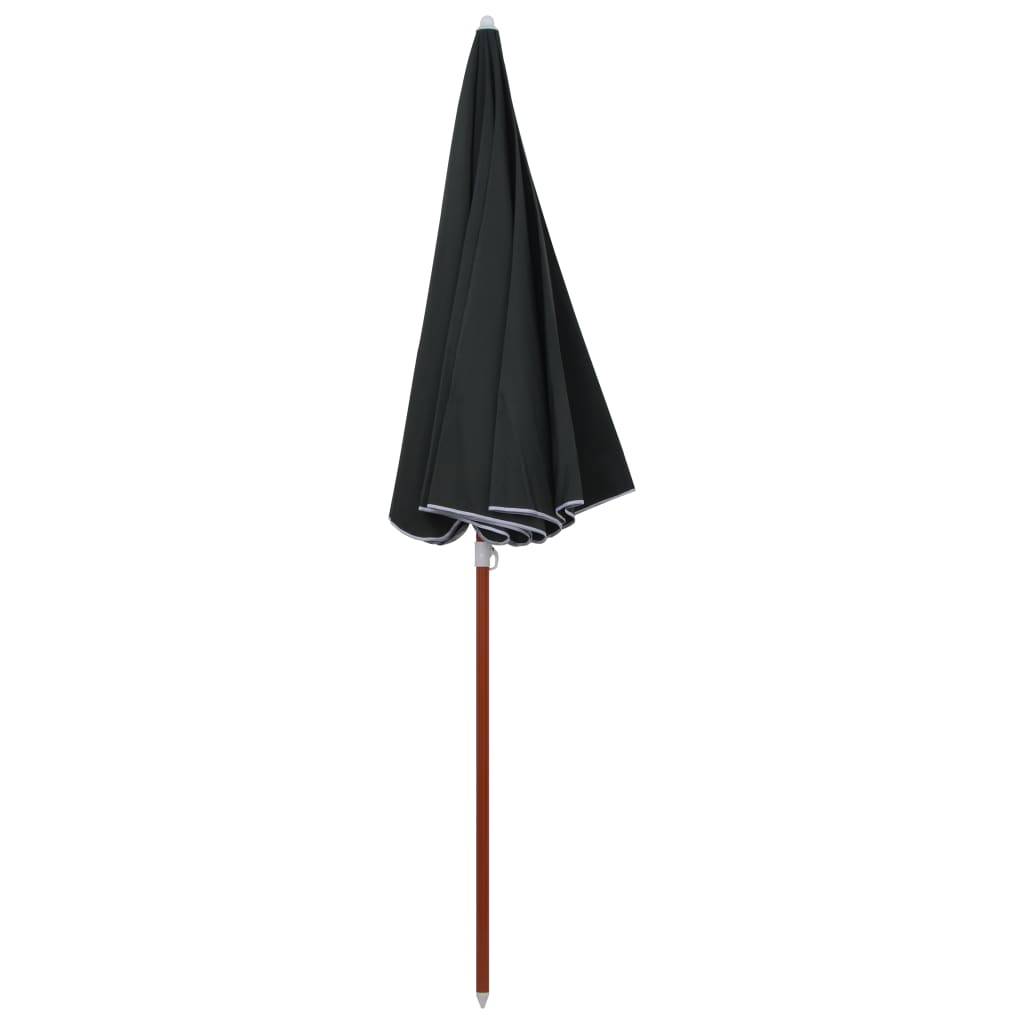 Parasol avec mât en acier 240 cm anthracite